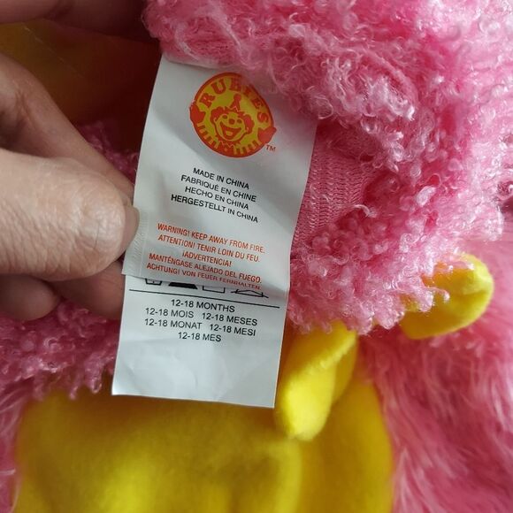 Rubie's Noah's Ark Adorable 2pc Pink Monster Halloween Costume Infant 12-18M - Picture 4 of 6